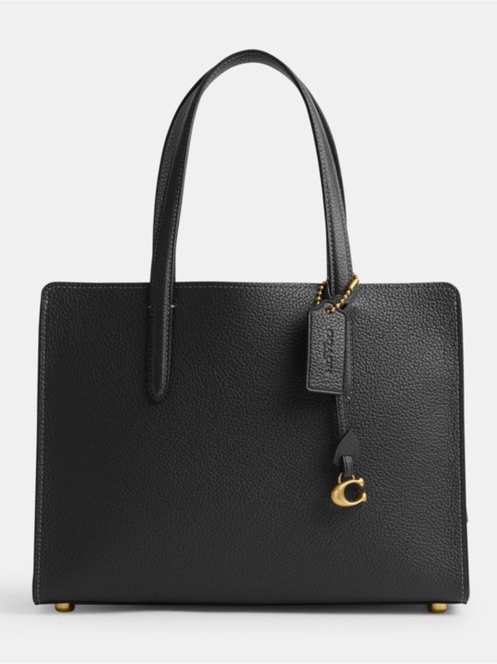 Coach Carter Carryall 28 in black pebbled leather